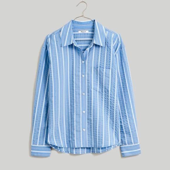Madewell Tops - Madewell Drapey Oversized Boyshirt in Stripe 
size XL